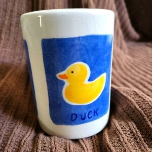 Yellow Rubber Duckie Toothbrush Holder